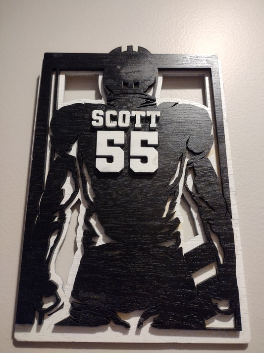 Football number plaque